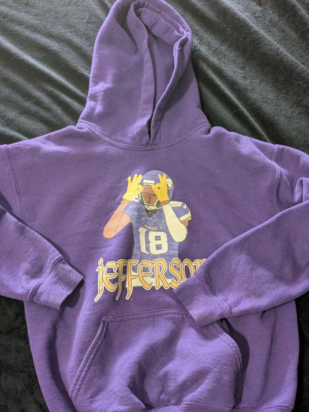 Justin Jefferson kids sweatshirt- Medium - MN Vikings wide receiver